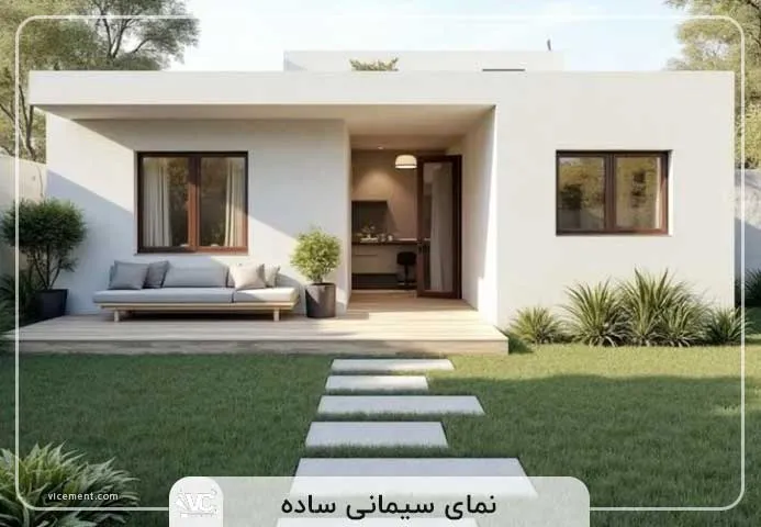 نمای سیمانی ساده